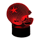 Lampara 3D Casco Futbol Americano de 7 colores - Miniatura 3