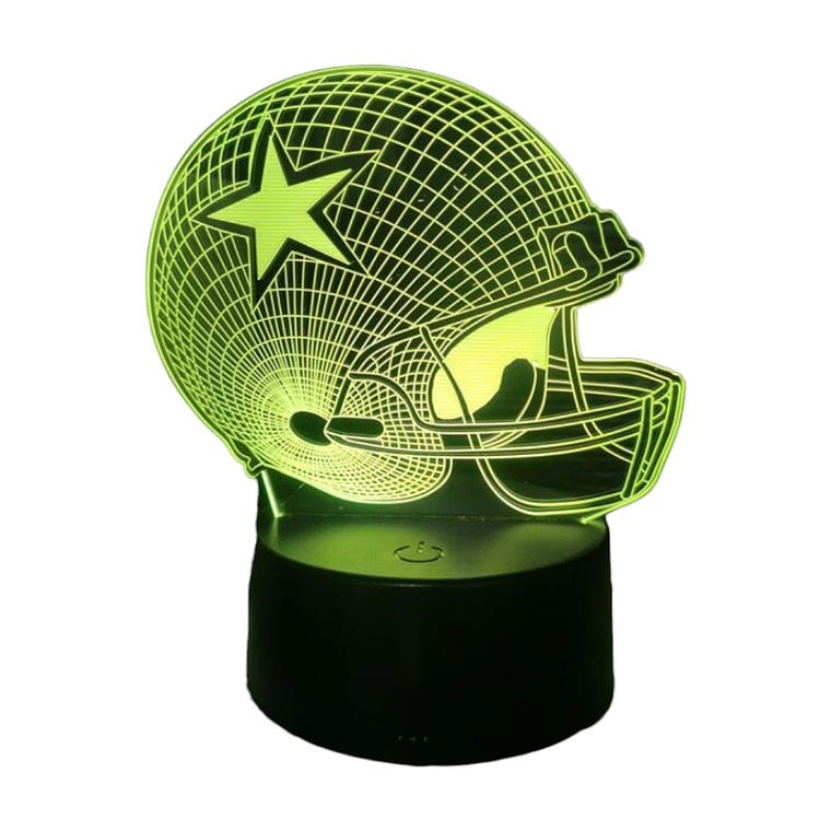 Lampara 3D Casco Futbol Americano de 7 colores 2