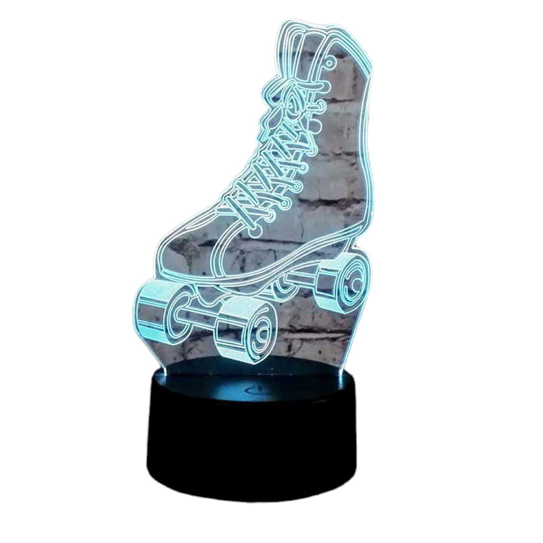 Lampara 3D Patines de 7 colores 2