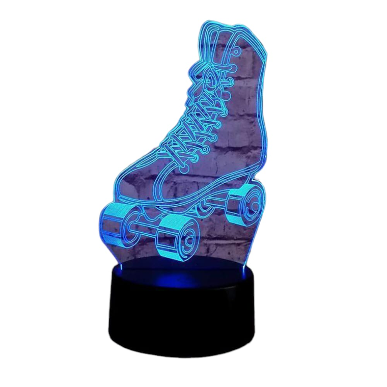 Lampara 3D Patines de 7 colores 1