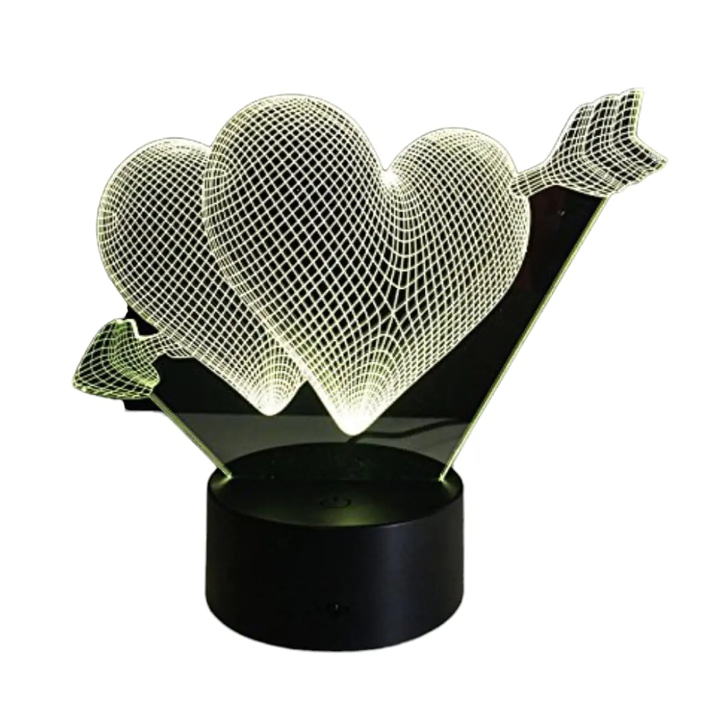Lampara 3D Corazón Flechado de 7 colores 2