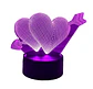 Lampara 3D Corazón Flechado de 7 colores - Miniatura 3