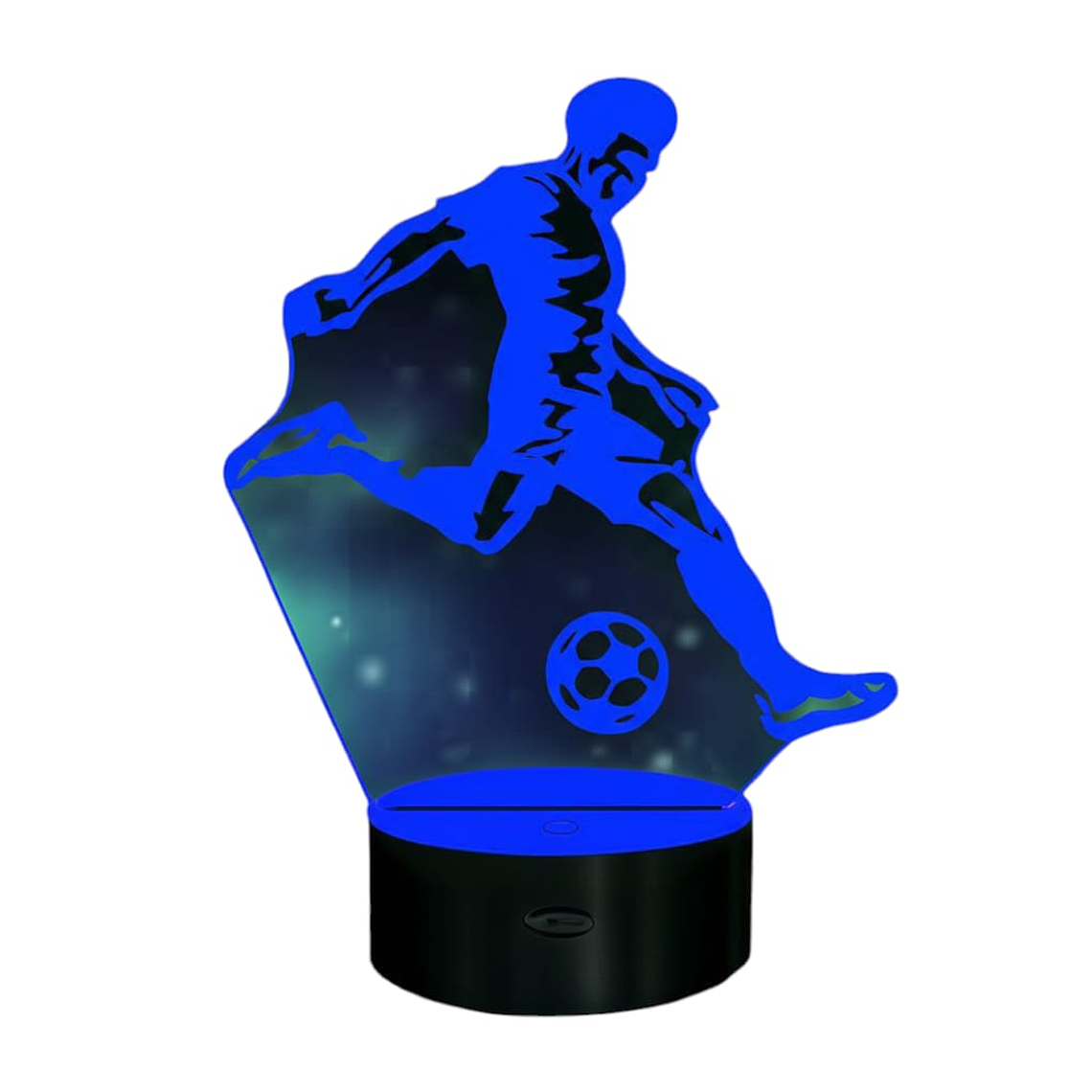 Lampara 3D Jugador de futbol de 7 colores 3