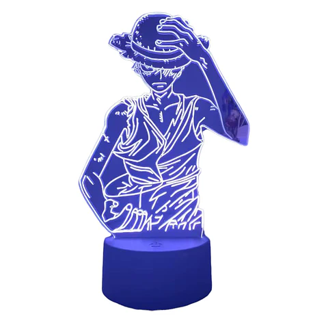 Lampara 3D Luffy One Piece  7 colores