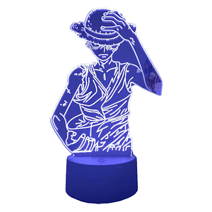 Lampara 3D Luffy One Piece  7 colores