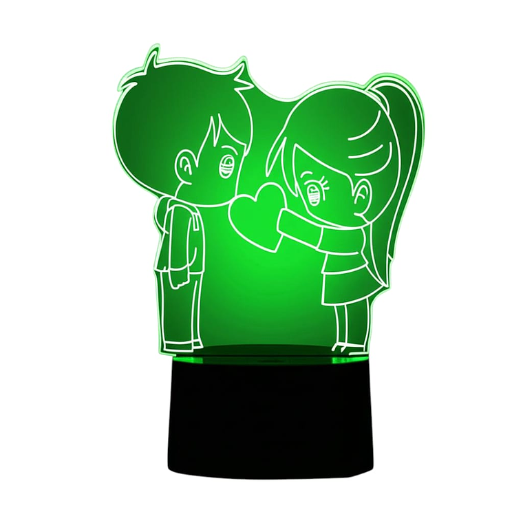 Lampara 3D Pareja de enamorados de 7 colores 4