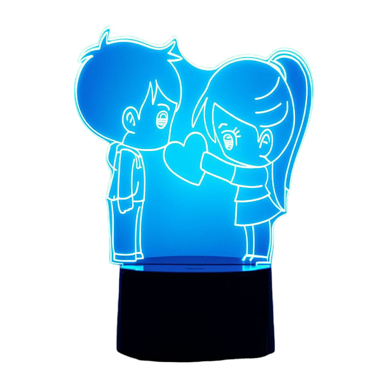 Lampara 3D Pareja de enamorados de 7 colores 2