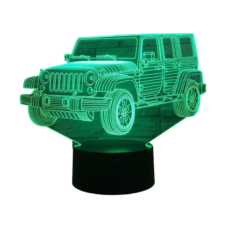 Lampara 3D Jeep de 7 colores 4