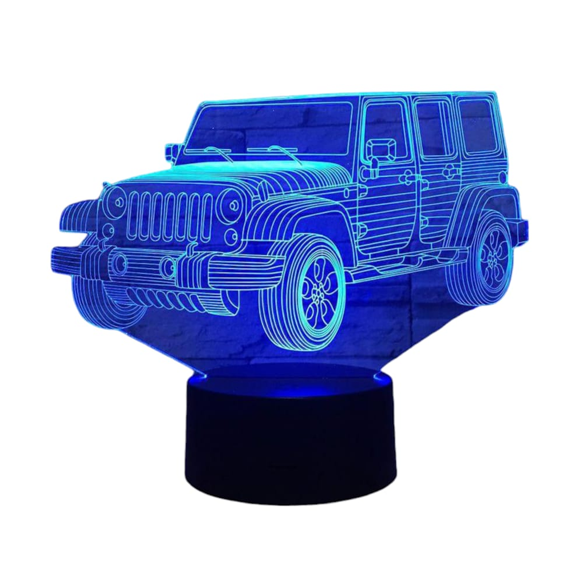 Lampara 3D Jeep de 7 colores 2