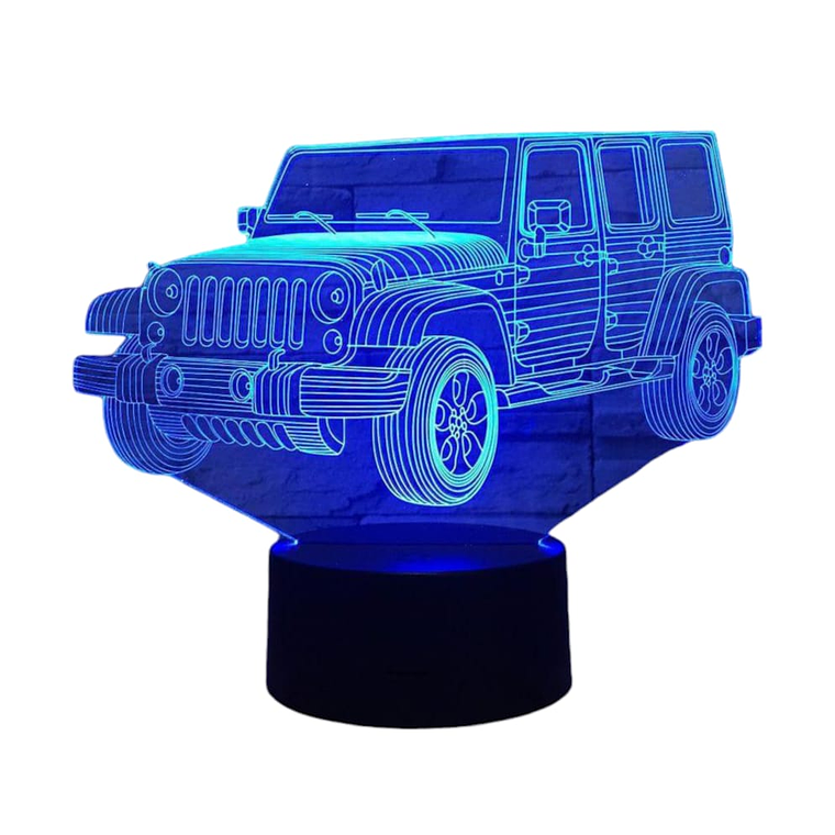 Lampara 3D Jeep de 7 colores 2