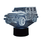 Lampara 3D Jeep de 7 colores - Miniatura 1