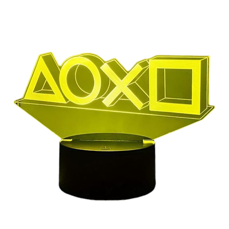 Lampara 3D Botones play de 7 colores 1