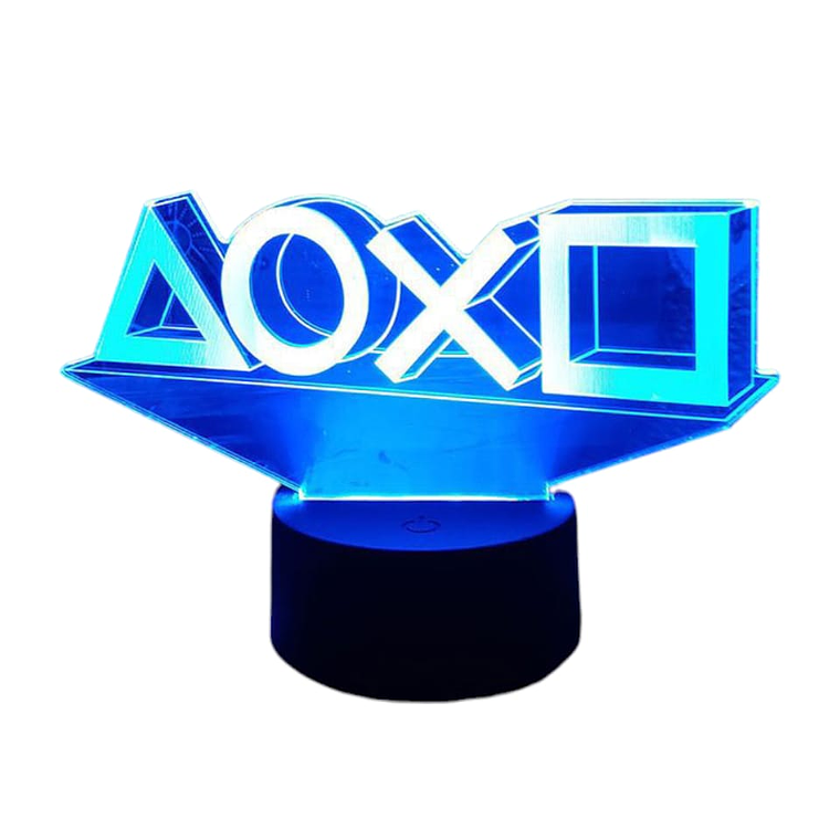 Lampara 3D Botones play de 7 colores 3