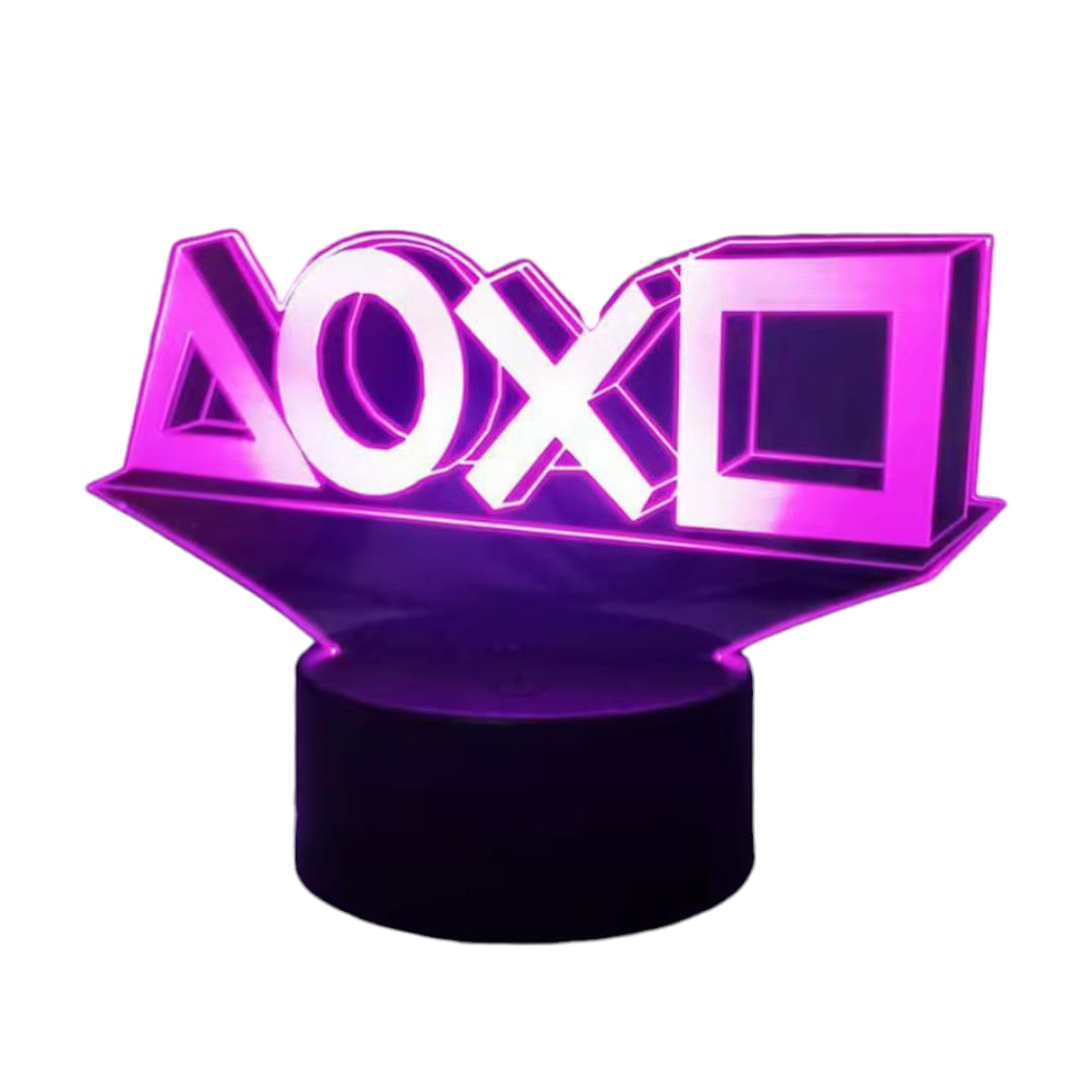 Lampara 3D Botones play de 7 colores 2