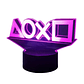 Lampara 3D Botones play de 7 colores - Miniatura 2
