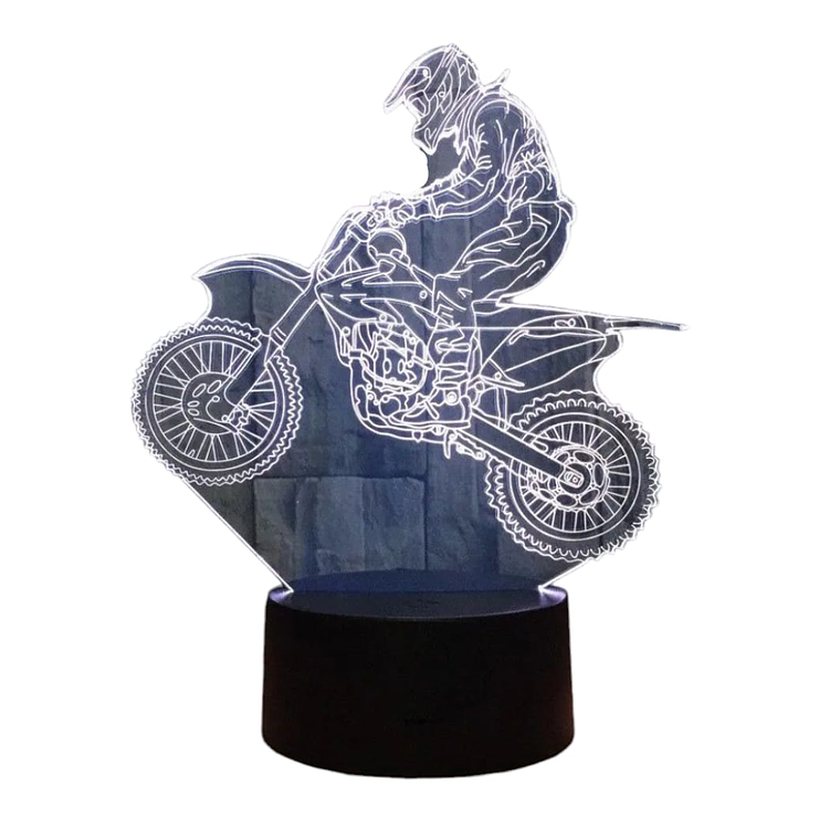 Lampara 3D Motocross de 7 colores 2