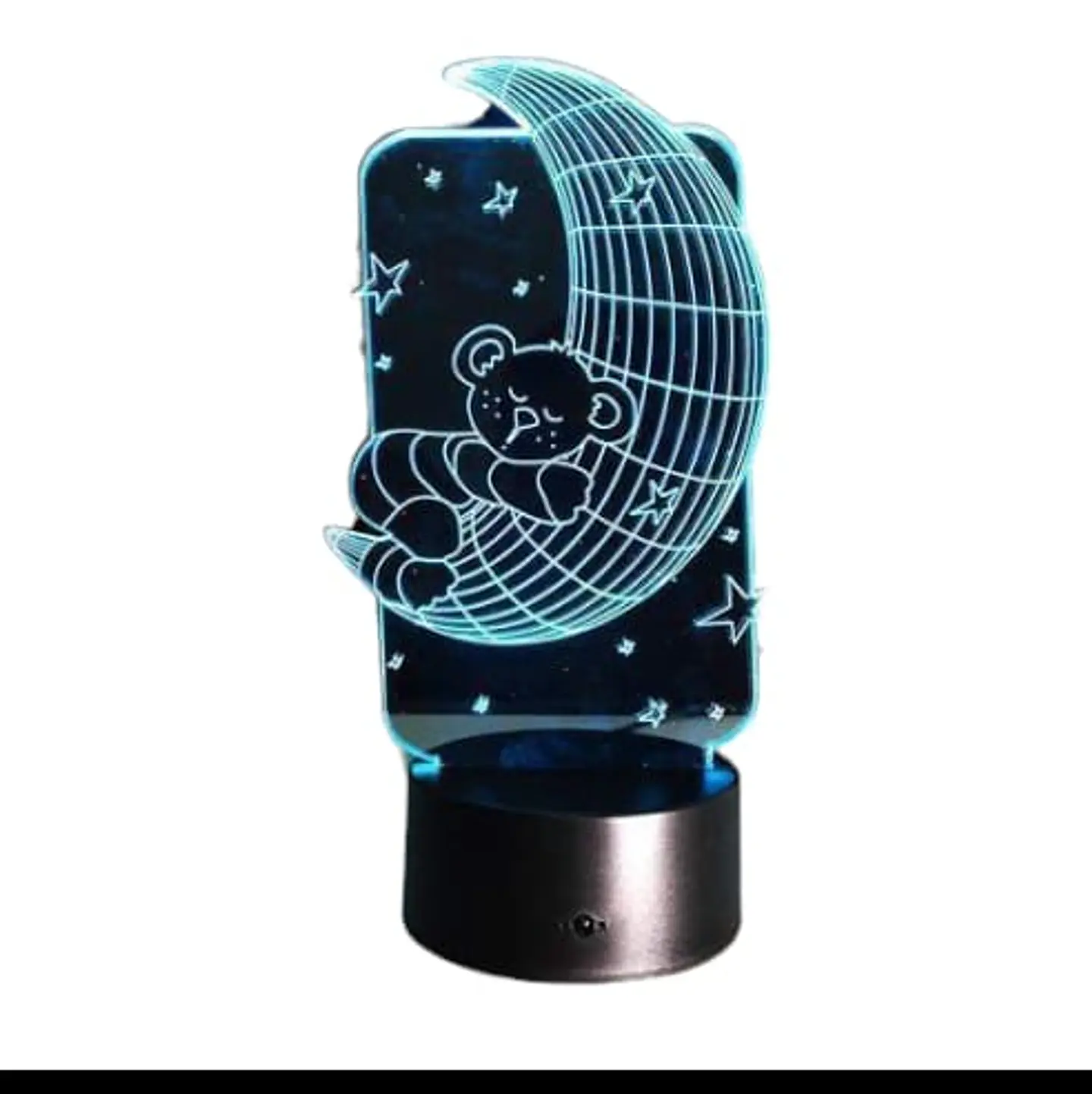 Lampara 3D Oso en la luna de 7 colores 3