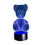 Lampara 3D Oso de peluche de 7 colores - Miniatura 3