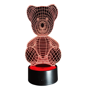 Lampara 3D Oso de peluche de 7 colores
