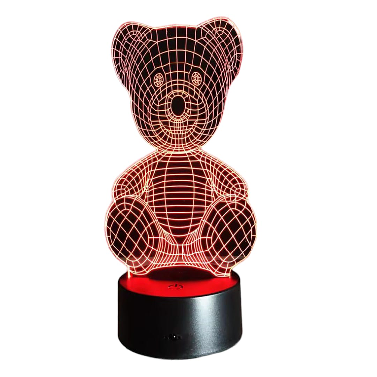 Lampara 3D Oso de peluche de 7 colores 1