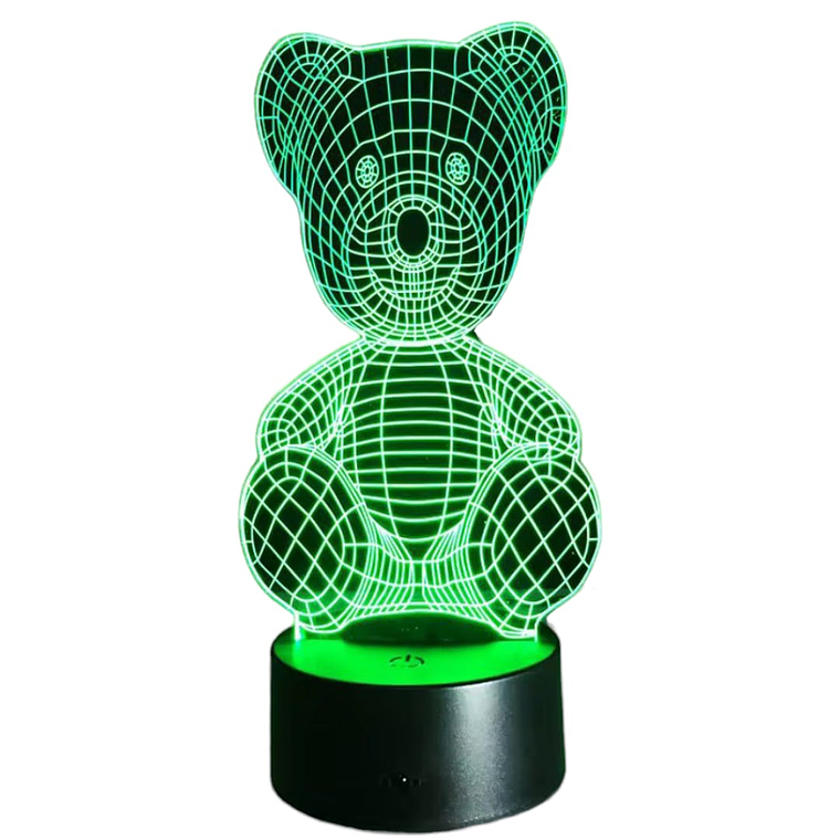 Lampara 3D Oso de peluche de 7 colores 4
