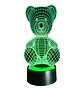Lampara 3D Oso de peluche de 7 colores - Miniatura 4