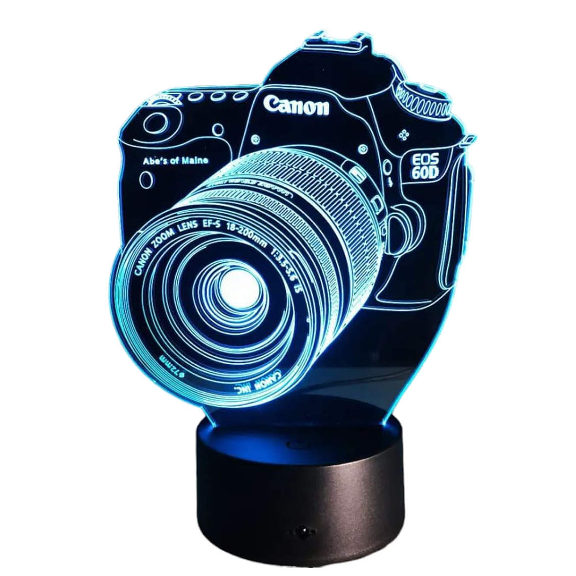 Lampara 3D Camara canon de 7 colores 1