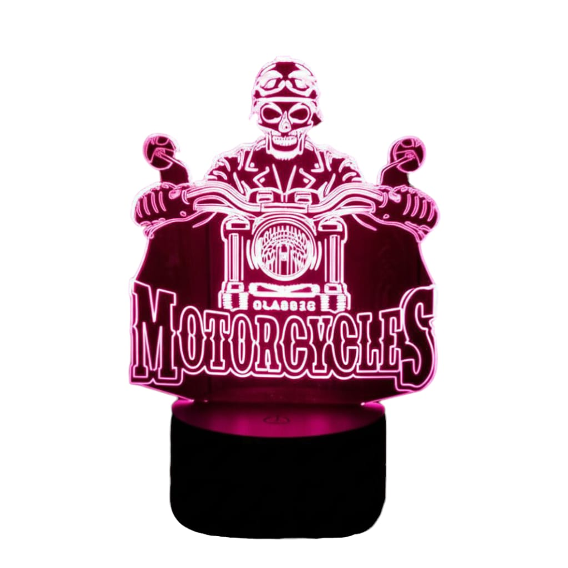 Lampara 3D Motociclista de 7 colores 3