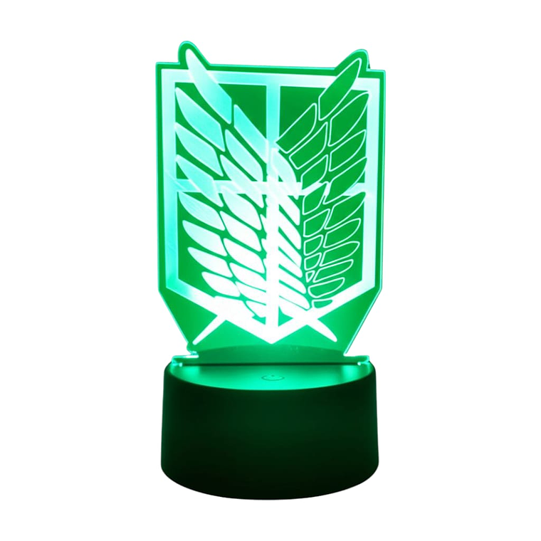 Lampara 3D Ataque de titanes de 7 colores 3