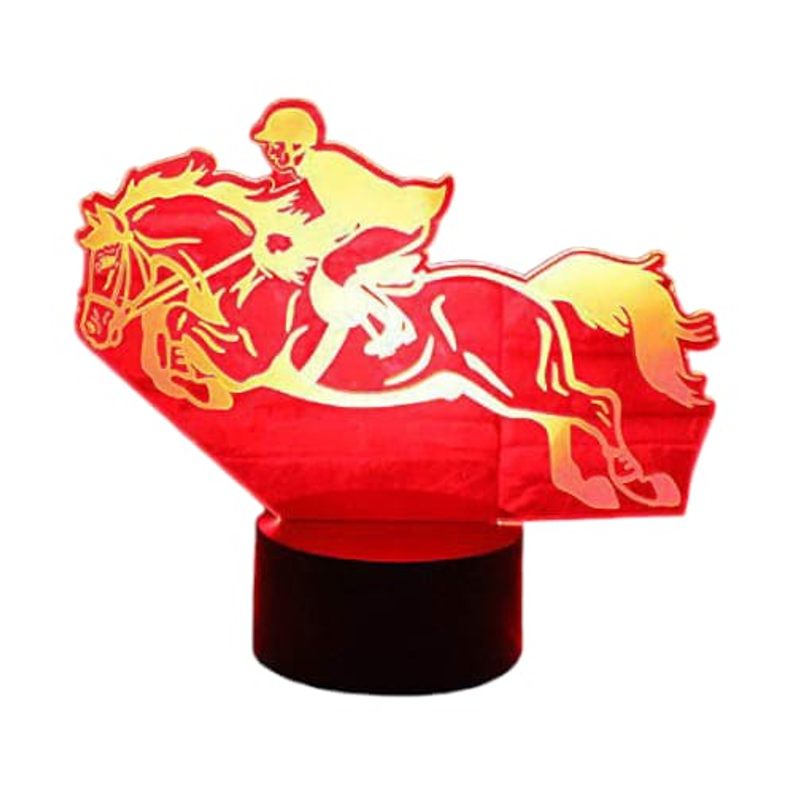 Lampara 3D Caballo Equitacion de 7 colores 3