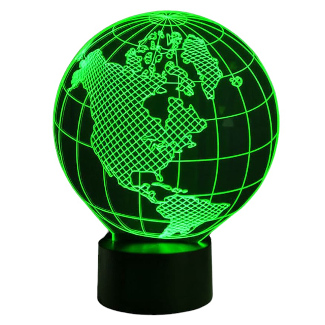 Lampara 3D Globo terráqueo de 7 colores 1