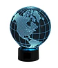 Lampara 3D Globo terráqueo de 7 colores - Miniatura 3