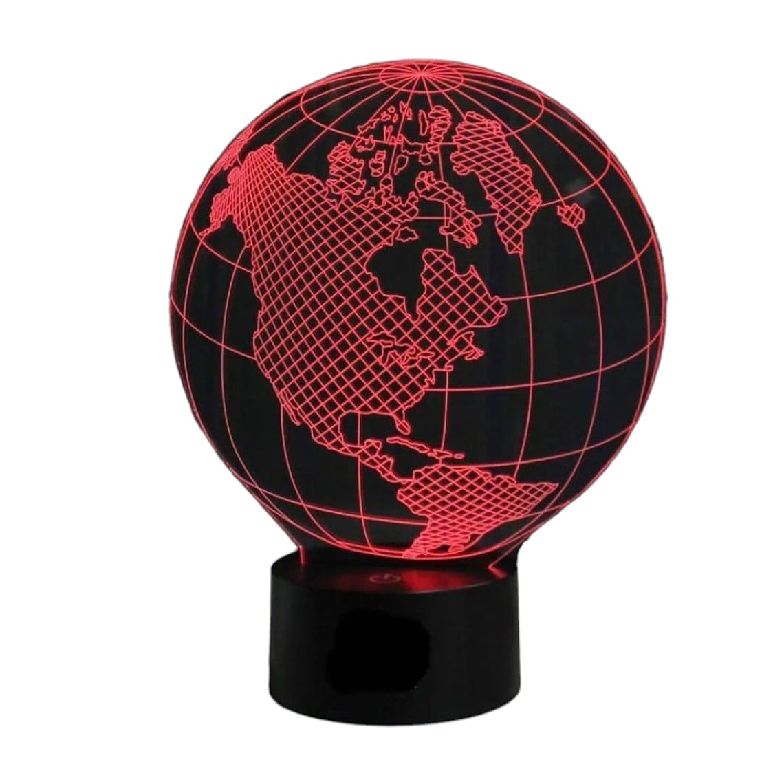 Lampara 3D Globo terráqueo de 7 colores 2
