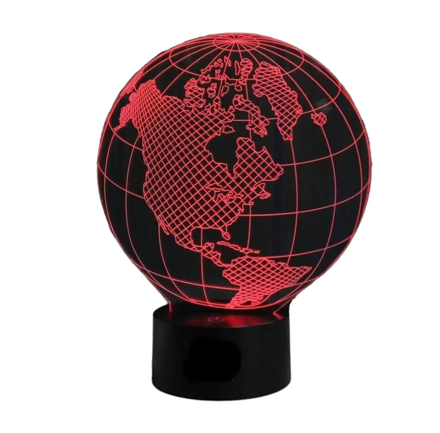 Lampara 3D Globo terráqueo de 7 colores 2