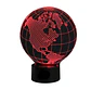 Lampara 3D Globo terráqueo de 7 colores - Miniatura 2