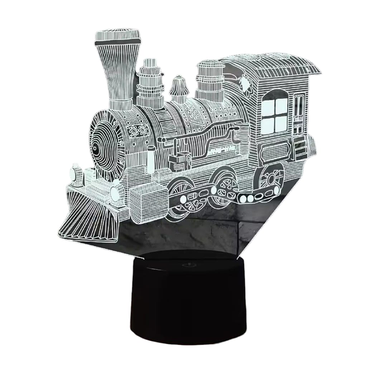 Lampara 3D Trencito de 7 colores 3