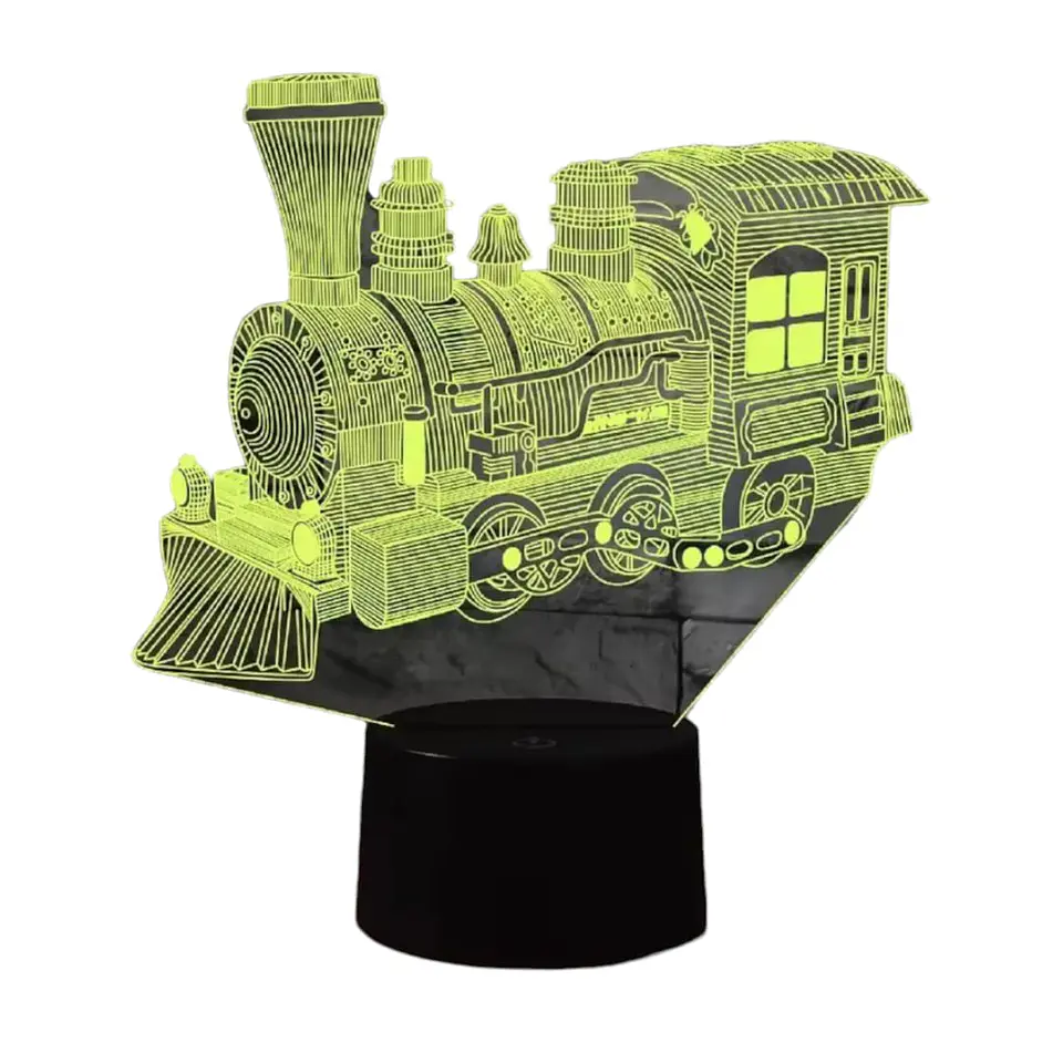 Lampara 3D Trencito de 7 colores 2