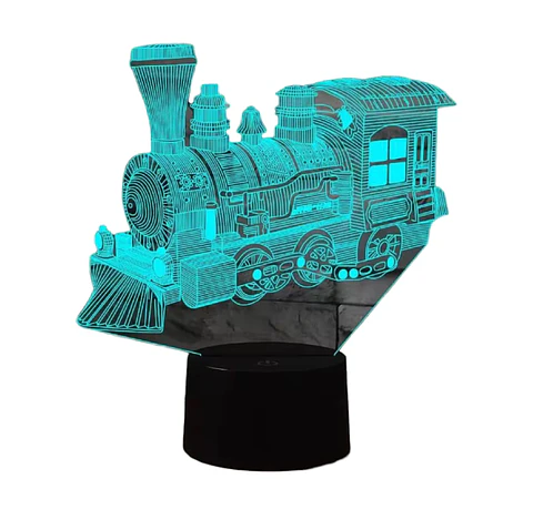 Lampara 3D Trencito de 7 colores