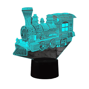 Lampara 3D Trencito de 7 colores