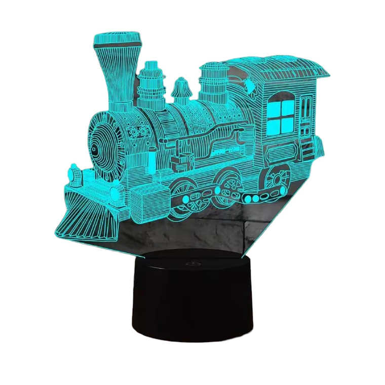 Lampara 3D Trencito de 7 colores 1