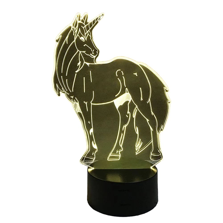 Lampara 3D Unicornio de 7 colores 2