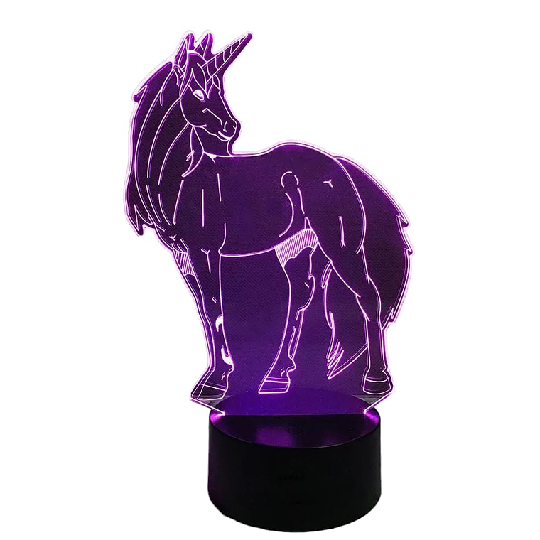Lampara 3D Unicornio de 7 colores 1