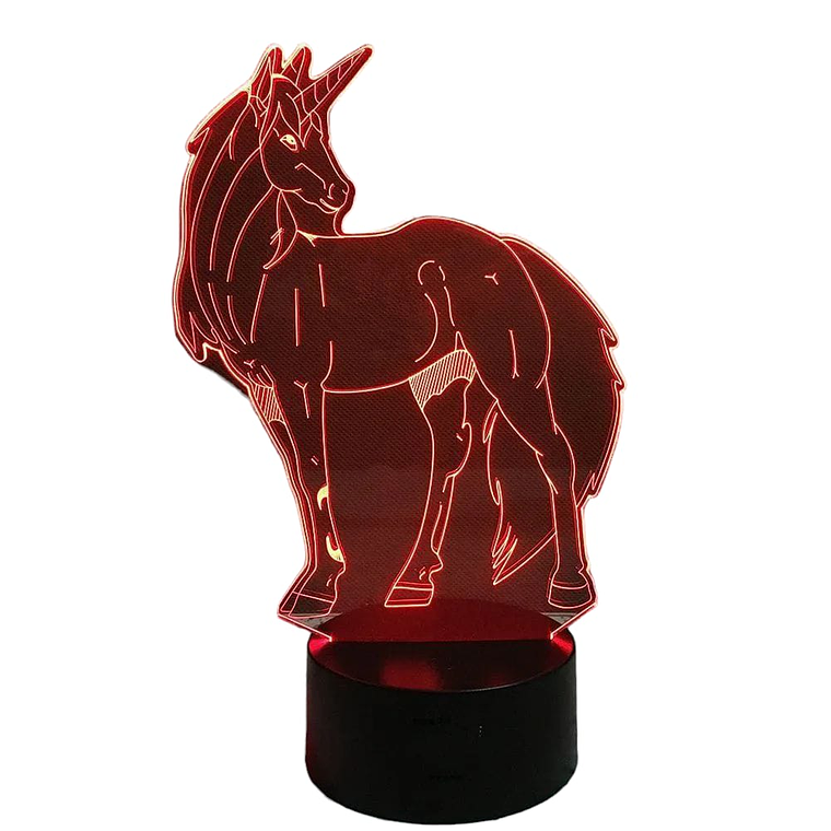 Lampara 3D Unicornio de 7 colores 4