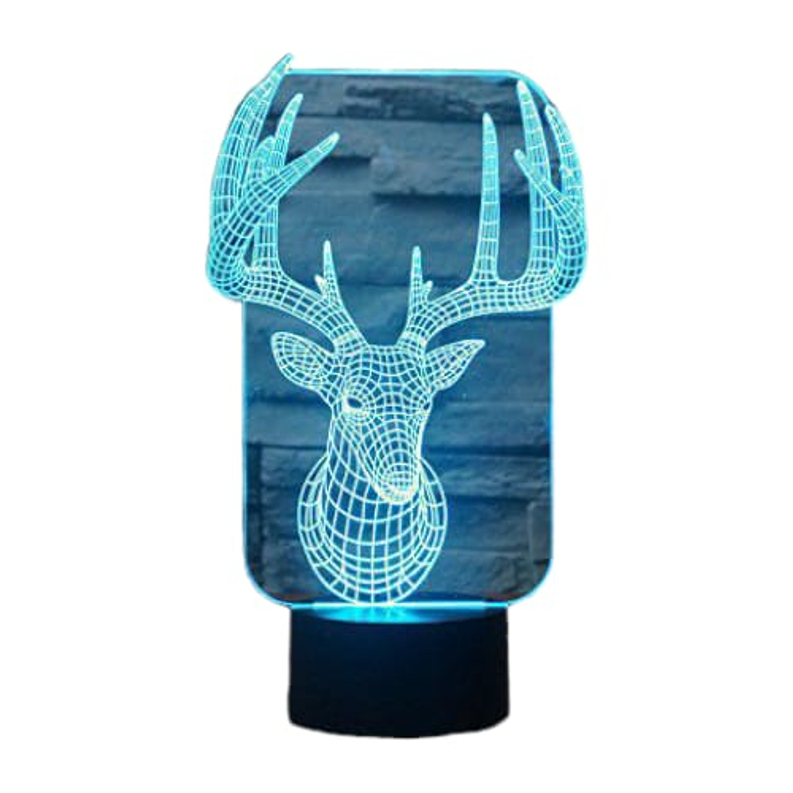 Lampara 3D Ciervo de 7 colores 1