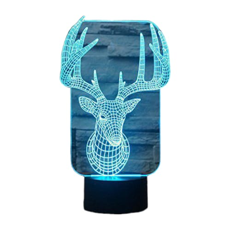 Lampara 3D Ciervo de 7 colores 1