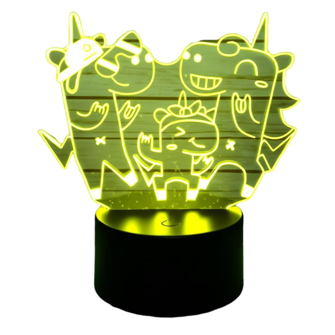 Lampara 3D Unicornios Bailando de 7 colores 4