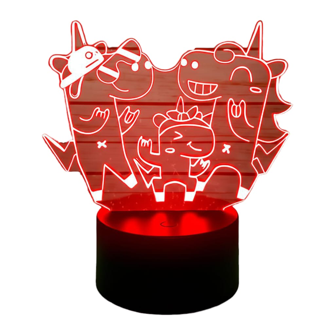 Lampara 3D Unicornios Bailando de 7 colores 1