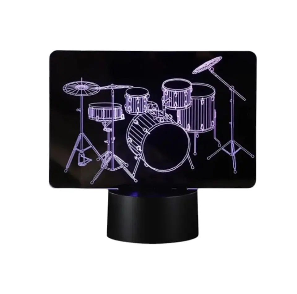 Lampara ilusión 3D Bateria de 7 colores 2