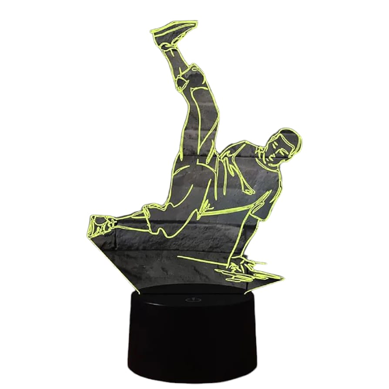Lampara ilusión 3D Break Dance de 7 colores 3