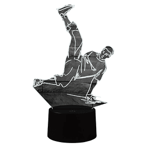 Lampara ilusión 3D Break Dance de 7 colores